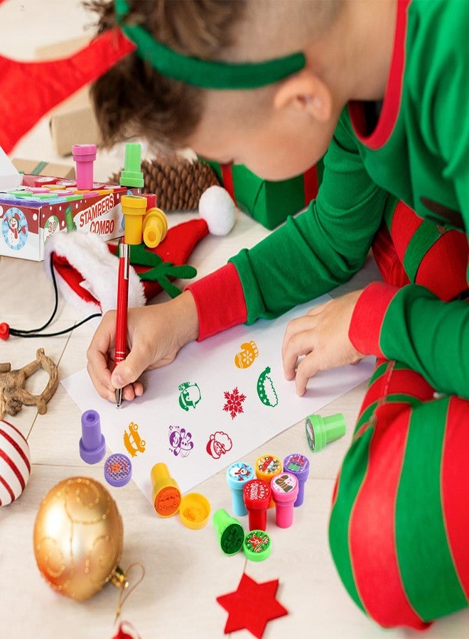 FOIMAS 30pcs Christmas Stamps for Kids,Assorted Self Inking Christmas Stamper Santa Snowflake Reindeer Xmas Stamps for Kids Christmas Stocking Stuffer Goody Bag Filler Christmas Party Favor - Image 5